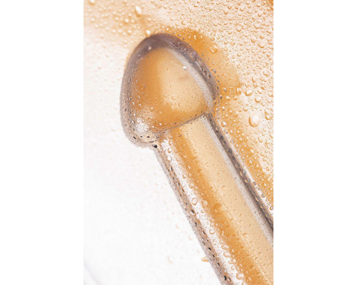 Нереалистичный фаллоимитатор TOYFA Basic Jelly Dildo S, TPE, прозрачный, 15,5 см