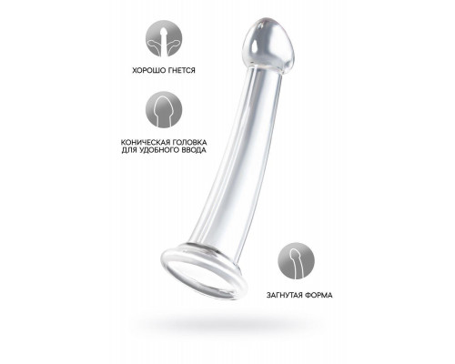 Нереалистичный фаллоимитатор TOYFA Basic Jelly Dildo S, TPE, прозрачный, 15,5 см