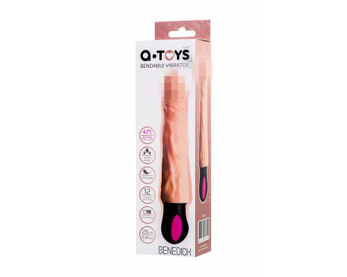 Реалистичный вибратор с подогревом A-Toys by TOYFA Benedick, TPE, телесный, 25 см