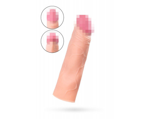 Насадка на пенис A-Toys by TOYFA Kiger, SoftSkin, телесный, 16,5 см
