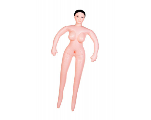 Кукла надувная Dolls-X by TOYFA Медсестра Emilia, реалистичная голова,брюнетка, с двумя отверстиями