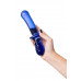 Двусторонний фаллоимитатор Satisfyer Double Crystal, стекло, голубой, 19,5 см
