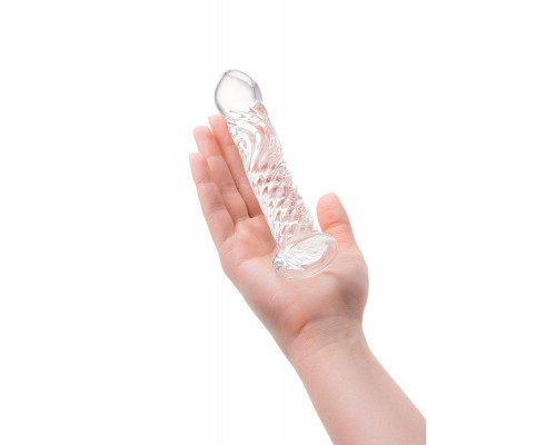 Нереалистичный фаллоимитатор Sexus Glass, стекло, прозрачный, 16,5 см