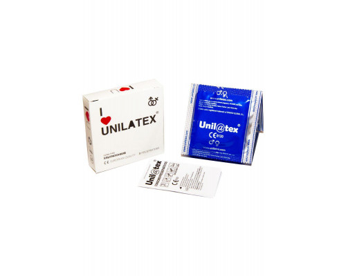 Презервативы Unilatex, natural ultrathin, ультратонкие, 19 см, 5,4 см, 3 шт.