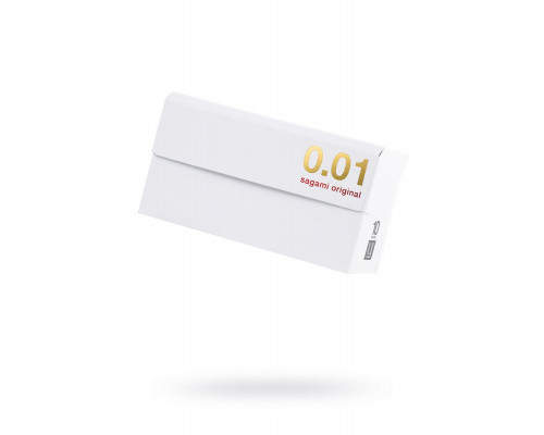 Презервативы Sagami, original 0.01, полиуретан, 17 см, 5,5 см, 10 шт.