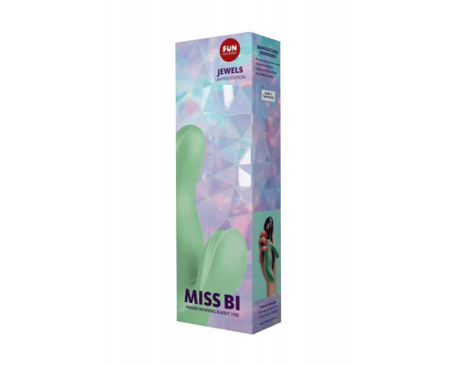 Вибратор Fun Factory MiSS BI, силикон, нефритовый, 17 см