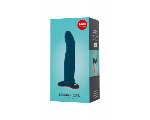 Фаллоимитатор Fun Factory  LIMBA FLEX L, силикон, синий, 18,1 см