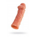 Насадка реалистичная KOKOS PENIS SLEEVE с дополнительной стимуляцией, TPE, телесная, 16.5 см