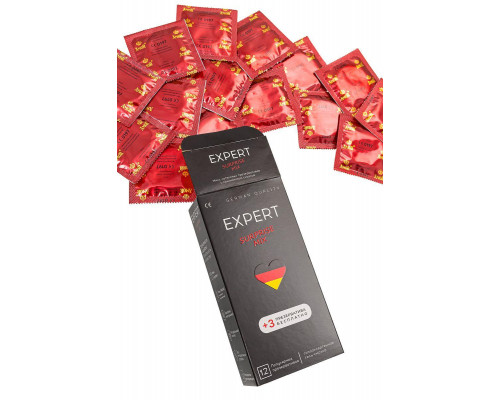 Презервативы EXPERT Surprise Mix Germany 12шт +(3 бесплатно)., микс