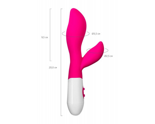 Вибратор с клиторальным стимулятором A-Toys by TOYFA Lilu, силикон, розовый, 20 см