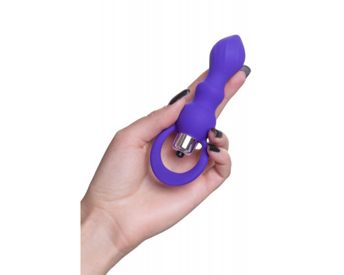 Анальная втулка ToDo by Toyfa Curvy, силикон, фиолетовый, 14 см, Ø 3,2 см