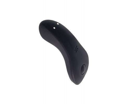 Вибровкладыш в трусики Satisfyer Little Secret Connect App с пультом ДУ, силикон, чёрный, 8,57 см