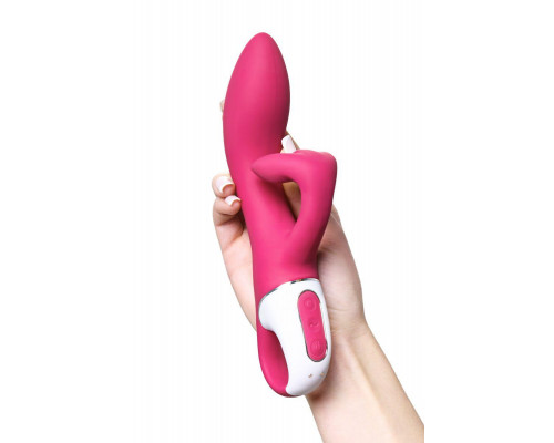 Нереалистичный вибратор Satisfyer Embrace me, силикон, малиновый, 22,5 см