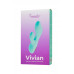 Вибратор с двойной стимуляцией Eromantica Vivian, силикон, мятный, 20 см