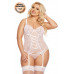 Корсет и стринги SoftLine Collection Brenda, белый, XXXL