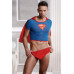 Костюм супермена Candy Boy Superman (футболка с плащем, трусы), красно-голубой, OS