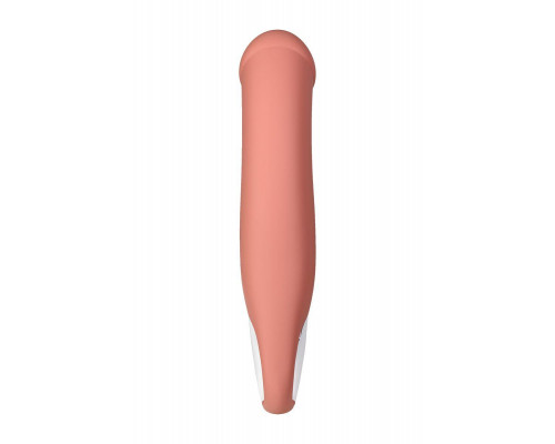 Нереалистичный вибратор Satisfyer Master, силикон, бежевый, 23,5 см.