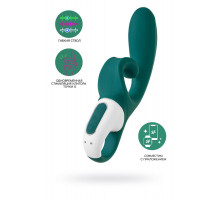 Нереалистичный вибратор Satisfyer Hug me Connect App, силикон, серо-голубой, 20,5 см