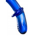Двусторонний фаллоимитатор Satisfyer Double Crystal, стекло, голубой, 19,5 см