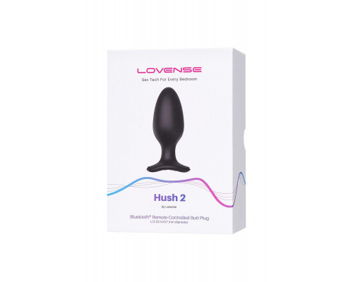 Анальная втулка LOVENSE Hush 2 (L), силикон, черная, 15 см, Ø 5,7 см