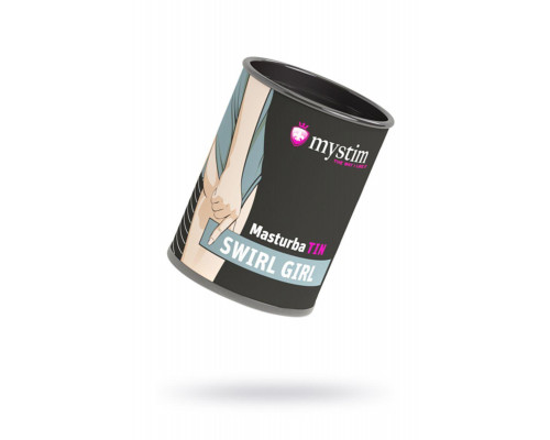 Мастурбатор Mystim MasturbaTIN Swirl Gir, TPE, белый, 4,5 см