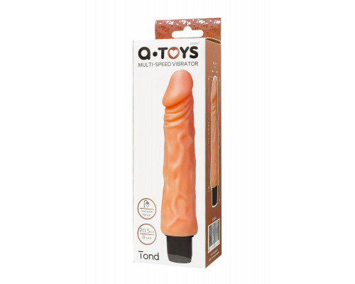 Реалистичный вибратор A-Toys by TOYFA Tond, TPE, телесный, 20,5 см