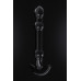 Нереалистичный фаллоимитатор Sexus Glass, стекло, черный, 19 см