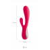 Нереалистичный вибратор Satisfyer Mono Flex Connect App, силикон, красный, 20,4 см.