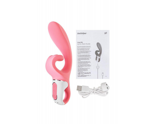 Нереалистичный вибратор Satisfyer Hug me Connect App, силикон, розовый, 20,5 см