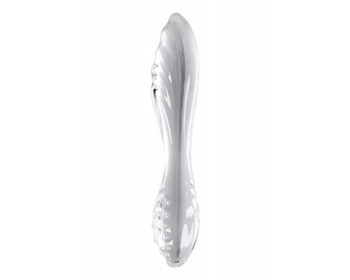 Двусторонний фаллоимитатор Satisfyer Dazzling Crystal 1, стекло, прозрачный, 18,5 см