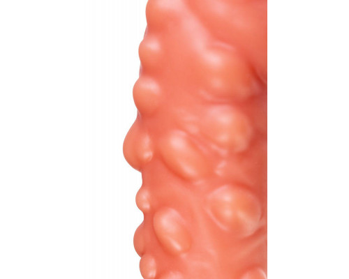 Насадка реалистичная KOKOS PENIS SLEEVE с дополнительной стимуляцией, TPE, телесная, 16.5 см