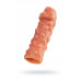 Насадка реалистичная KOKOS PENIS SLEEVE с дополнительной стимуляцией, TPE, телесная, 16.5 см