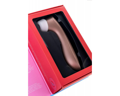 Вакуум-волновой стимулятор клитора Satisfyer Pro 2+, силикон, розовое золото, 15 см