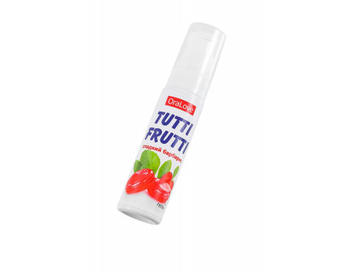Съедобная гель-смазка TUTTI-FRUTTI для орального секса сладкий барбарис 30г