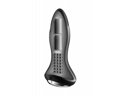 Анальный вибратор Satisfyer Rotator Plug 1+ Connect App, силикон, черный, 13,5 см