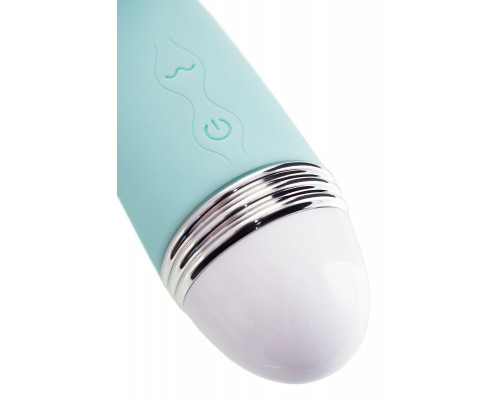 Вибратор с клиторальным стимулятором Flovetta IRIS, силикон, голубой, 22 см