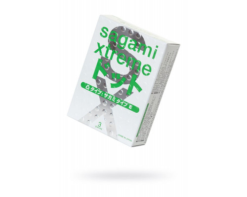 Презервативы Sagami, xtreme, type-e, латекс, 18,5 см, 5,2 см, 3 шт.