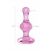 Анальная втулка Sexus Glass, стекло, розовая, 9,8 см