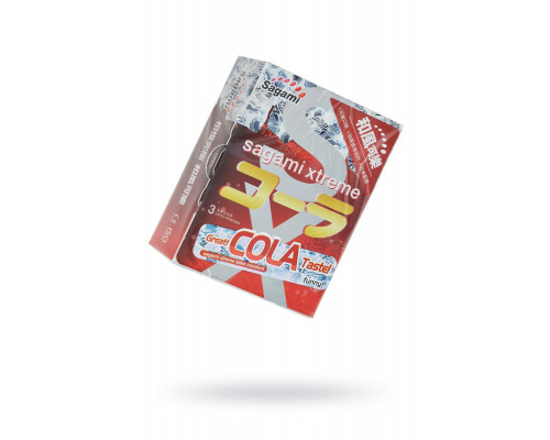 Презервативы Sagami, xtreme, cola, латекс, 19 см, 5,2 см, 3 шт.