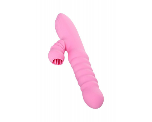 Вибратор JOS Lixy, с функцией Up&Down, силикон, розовый, 23 см