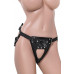 Трусики для страпона RealStick Strap-On Onyx, экокожа, черные