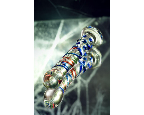 Нереалистичный фаллоимитатор Sexus Glass, стекло, прозрачный, 18 см