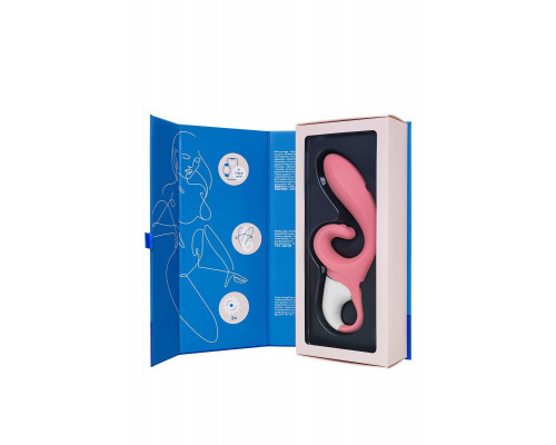 Нереалистичный вибратор Satisfyer Hug me Connect App, силикон, розовый, 20,5 см