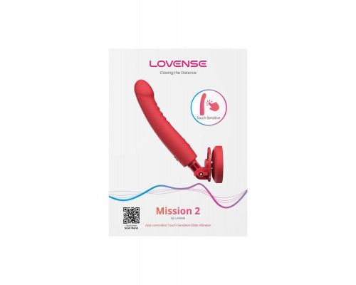 Дилдо-вибратор LOVENSE Mission 2 с технологией Touch-Sense, силикон, красный, 27,2 см