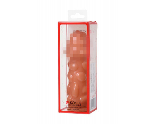 Насадка реалистичная KOKOS EXTREME SLEEVE 11-M с дополнительной стимуляцией, TPE, телесная, 14.7 см