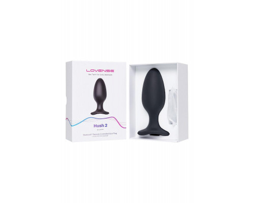 Анальная втулка LOVENSE Hush 2 (L), силикон, черная, 15 см, Ø 5,7 см