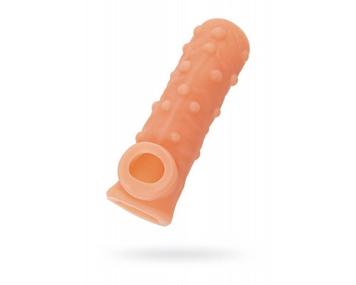 Насадка реалистичная KOKOS NUDE SLEEVE с дополнительной стимуляцией, TPE, телесная, 12 см