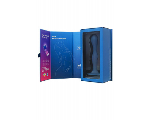 Фаллоимитатор Satisfyer Double Ball-R, силикон, синий, 18 см