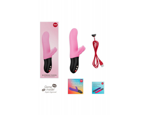 Пульсатор Fun Factory BI STRONIC FUSION, силикон, розовый, 22 см