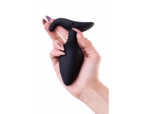 Анальная втулка LOVENSE Hush (L), силикон, черная, 12,1 см